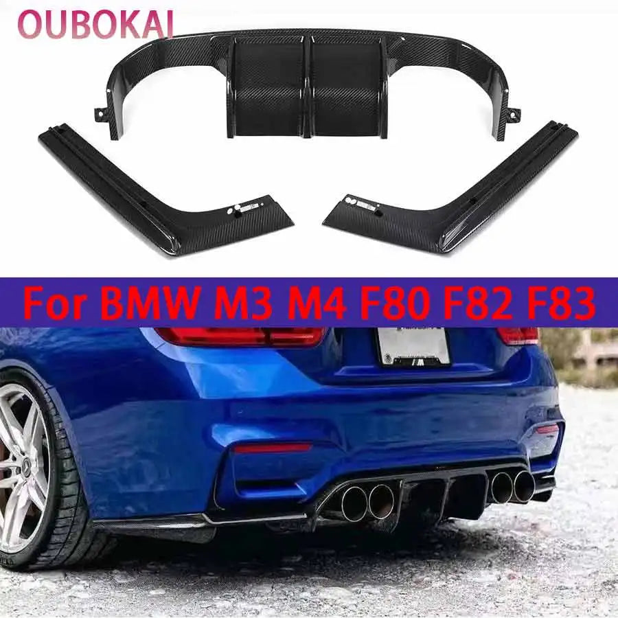For BMW M3 M4 F80 F82 F83 2014-2020 V Carbon Fiber Frp Rear