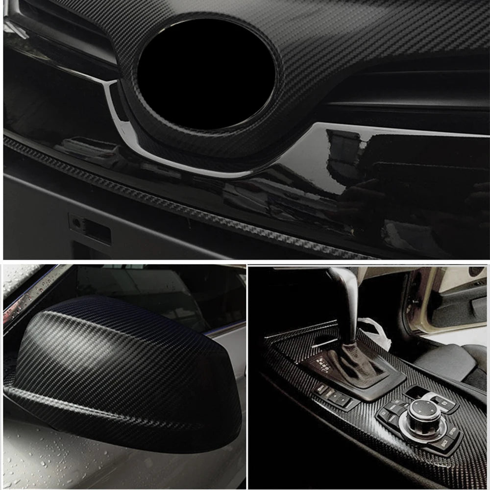 152CM 50CM 4D Carbon Fiber Vinyl Film Stickers Waterproof