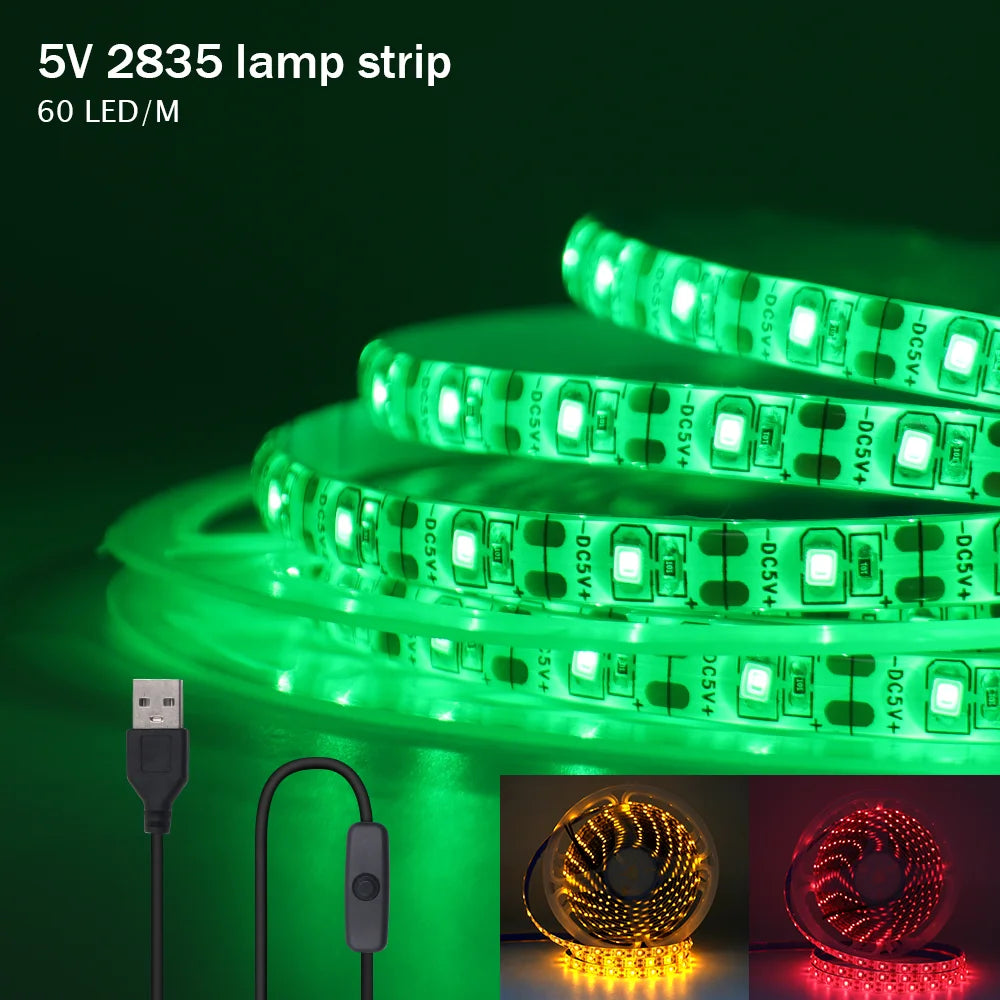 5V USB Strip Smd 2835 60leds M Flexible Ribbon