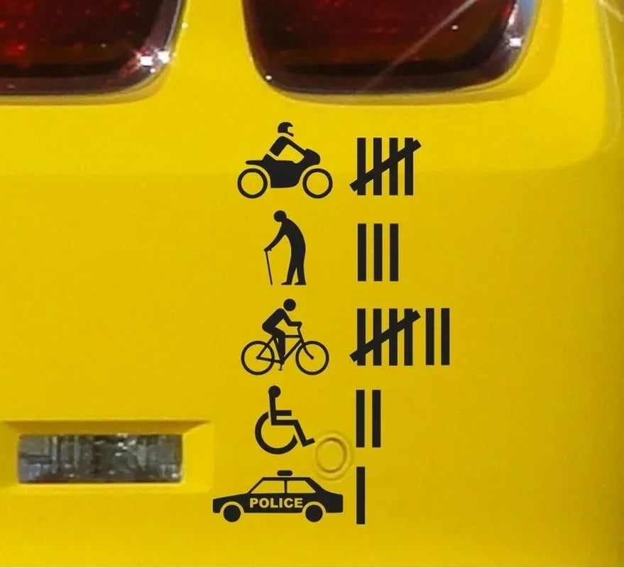 5.3 Funny Hit Accident Count Vinyl Sticker Decal Off
