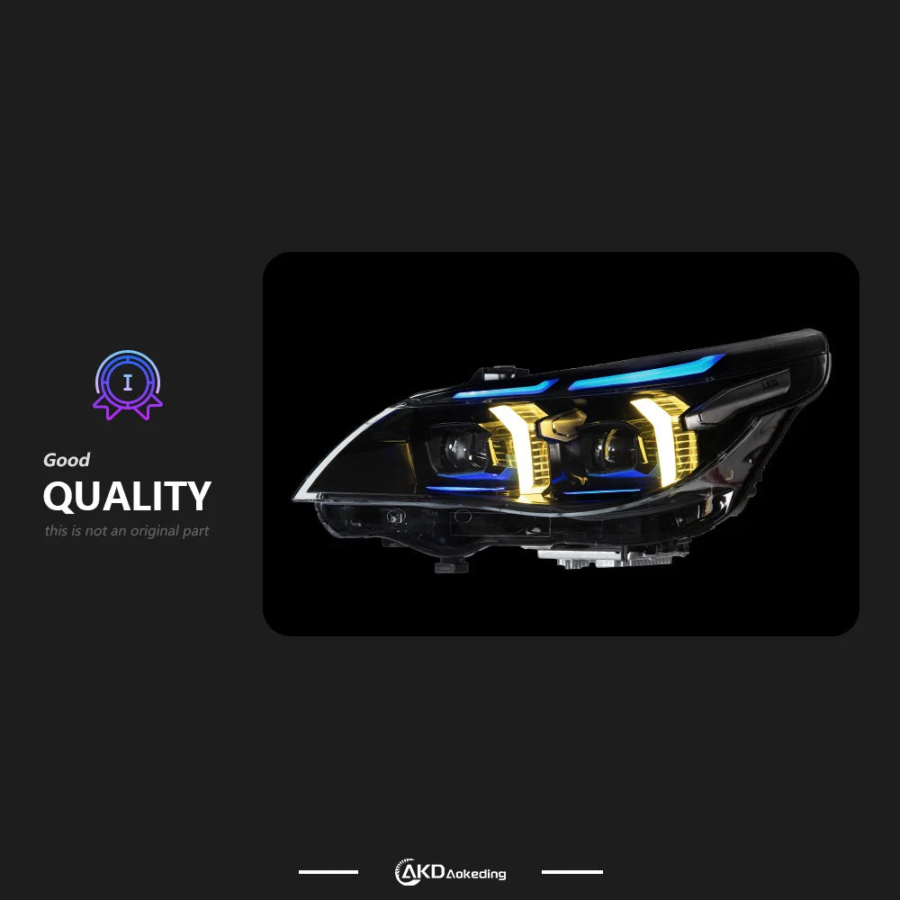 For BMW E60 Headlight Projector Lens Akd Head 2003-2009 523I