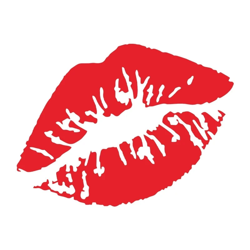 Kiss Lips Sticker Motorcycle Reflection Waterproof Shape Custom