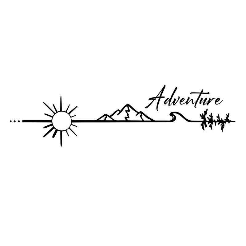 Camping Outdoors Adventure Vinyl Sticker Camper Van SUV Decals