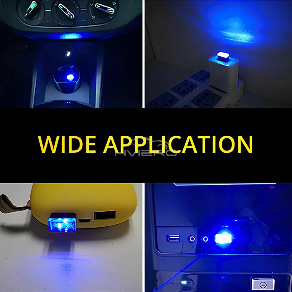 4PCS MINI USB Atmosphere Lamps Emergency Lighting Blue Red
