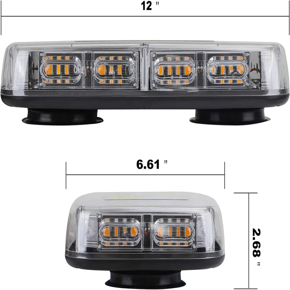 48LED Magnetic Rotating Flash Beacon Strobe Warning Roof