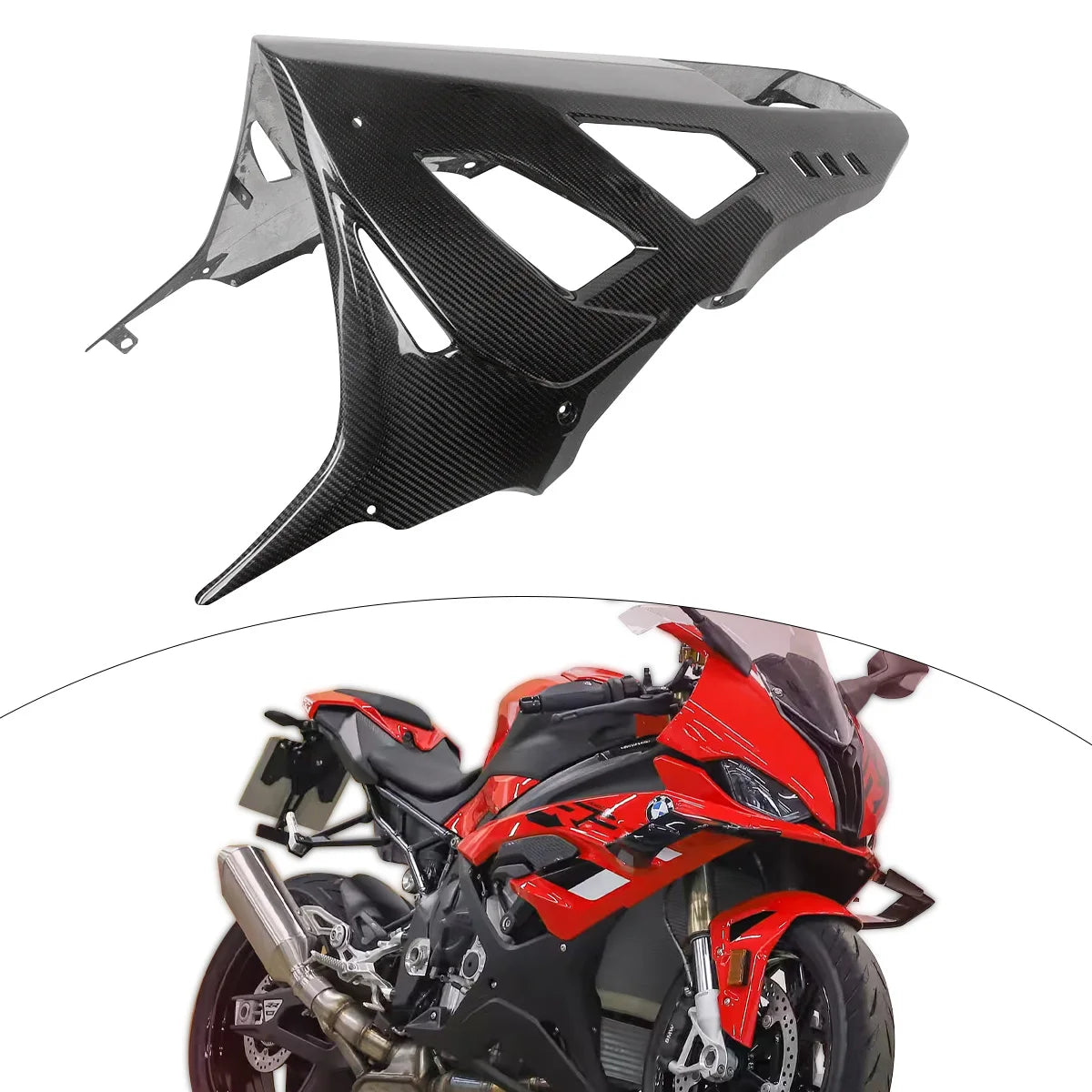 For BMW S1000RR 2023 2024 Carbon Fiber Belly Pan Motorcycle