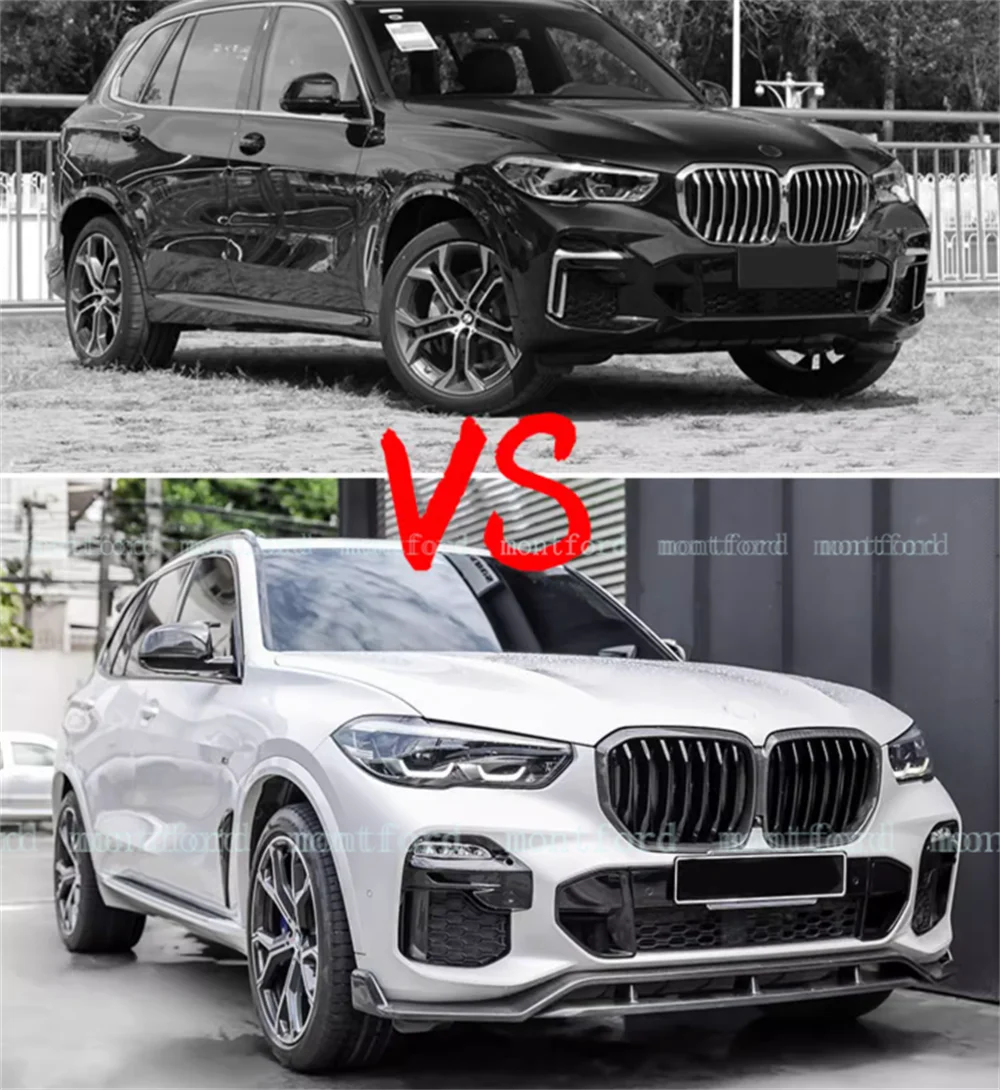 For BMW X5 G05 2018-2023 Black Aoro Kits Front Splitter Side