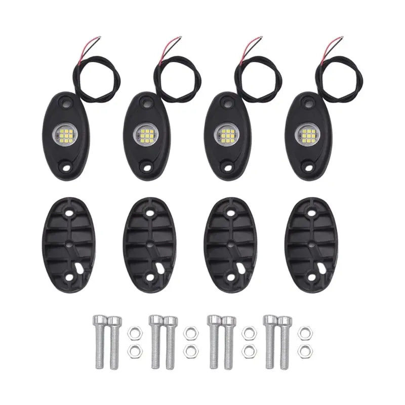 For Off Road sp-4pcs 9LED Super Bright Rock Kit Waterproof Neon