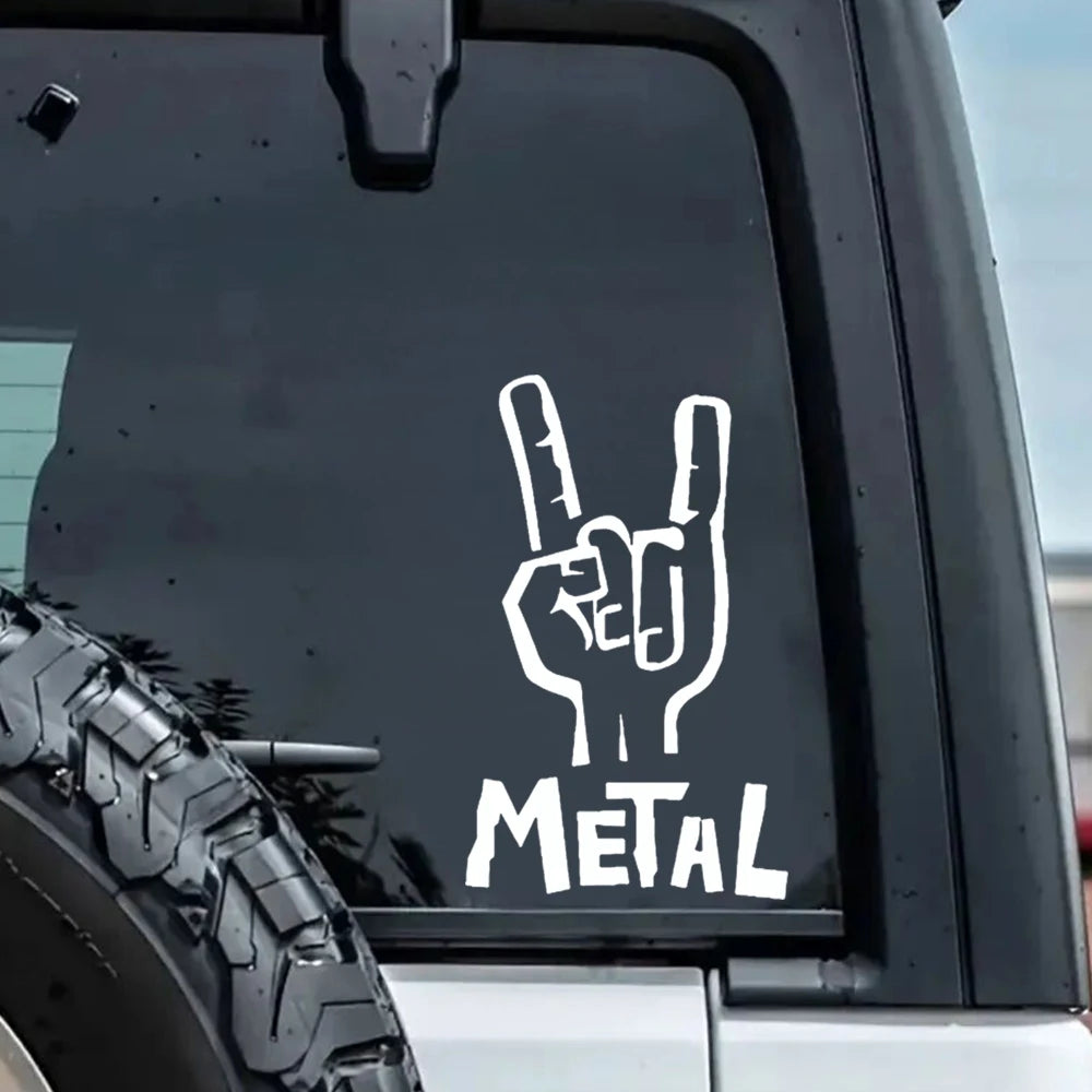 11x18cm Heavy Metal Rock Gestures self-adhesive Vinyl Sticker