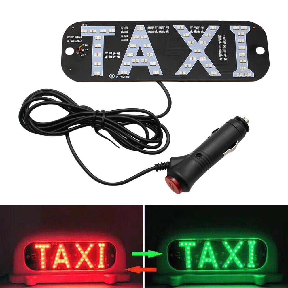 1PC Taxi Signal Beacon Panel Windscreen Red Green Cab