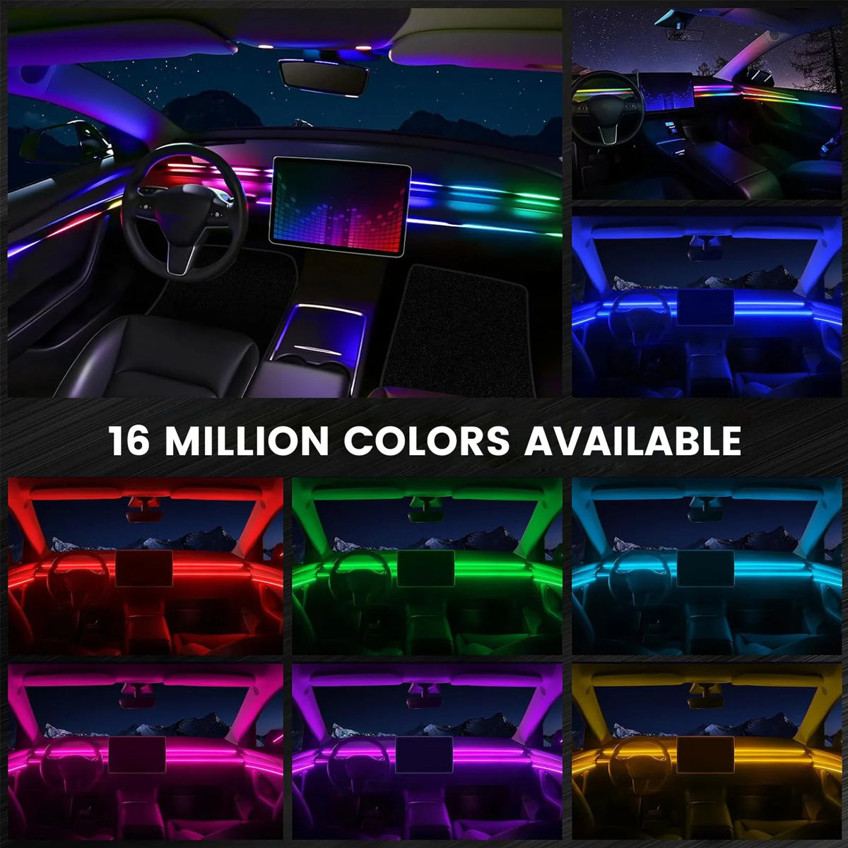 In Interior Ambient Lighting Kit USB Powered Flexible Neon