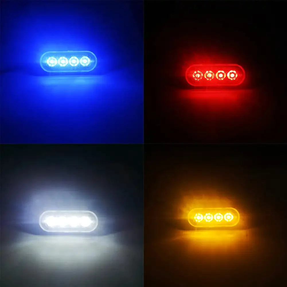 12V 24V 4leds Warning Grill Breakdown Truck Trailer Beacon