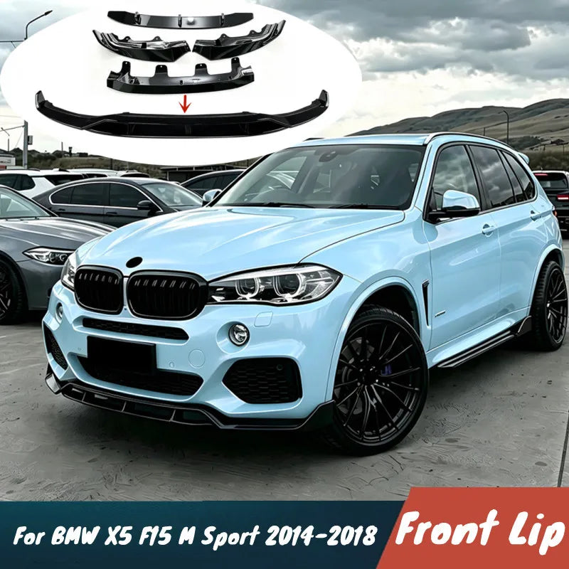 For BMW X5 F15 M Sport 2014-2018 Front Bumper Lip Chin Spoiler