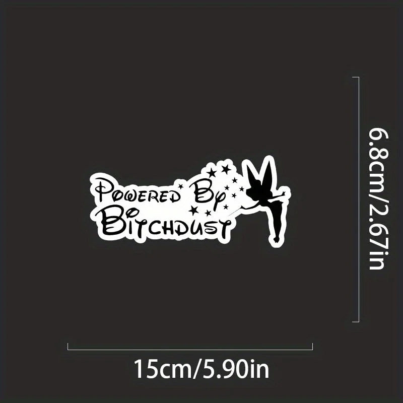 Cartoon Fairy Powered By Bitchdust Vinyl Decal self-adhesive