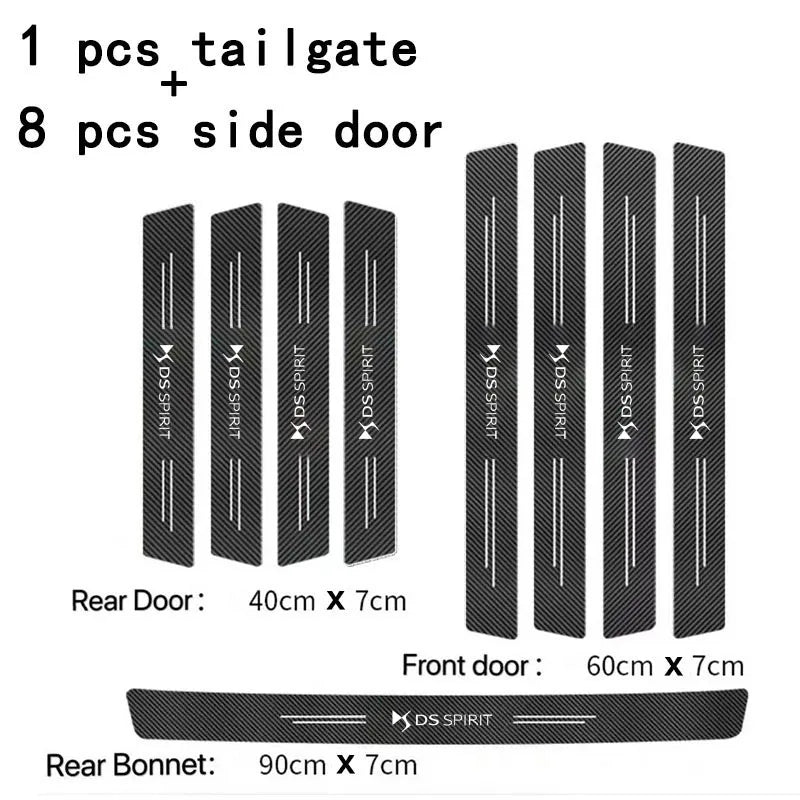 For Ds Spirit DS3 DS4 DS5 Logo Door Sill Scuff Plate Decor