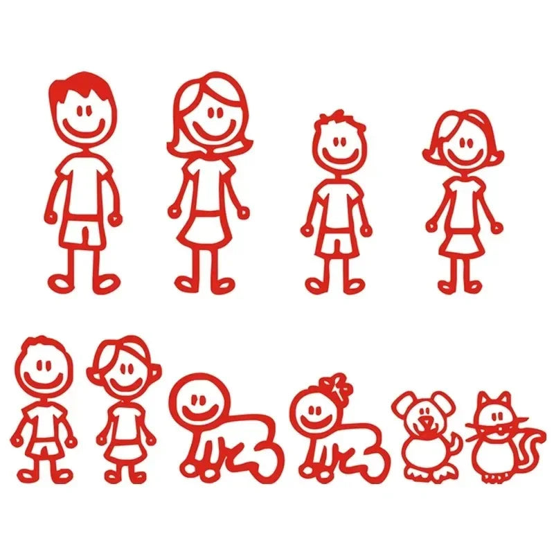 Stickers Interesting Family Covering Body Fashion Cartoon