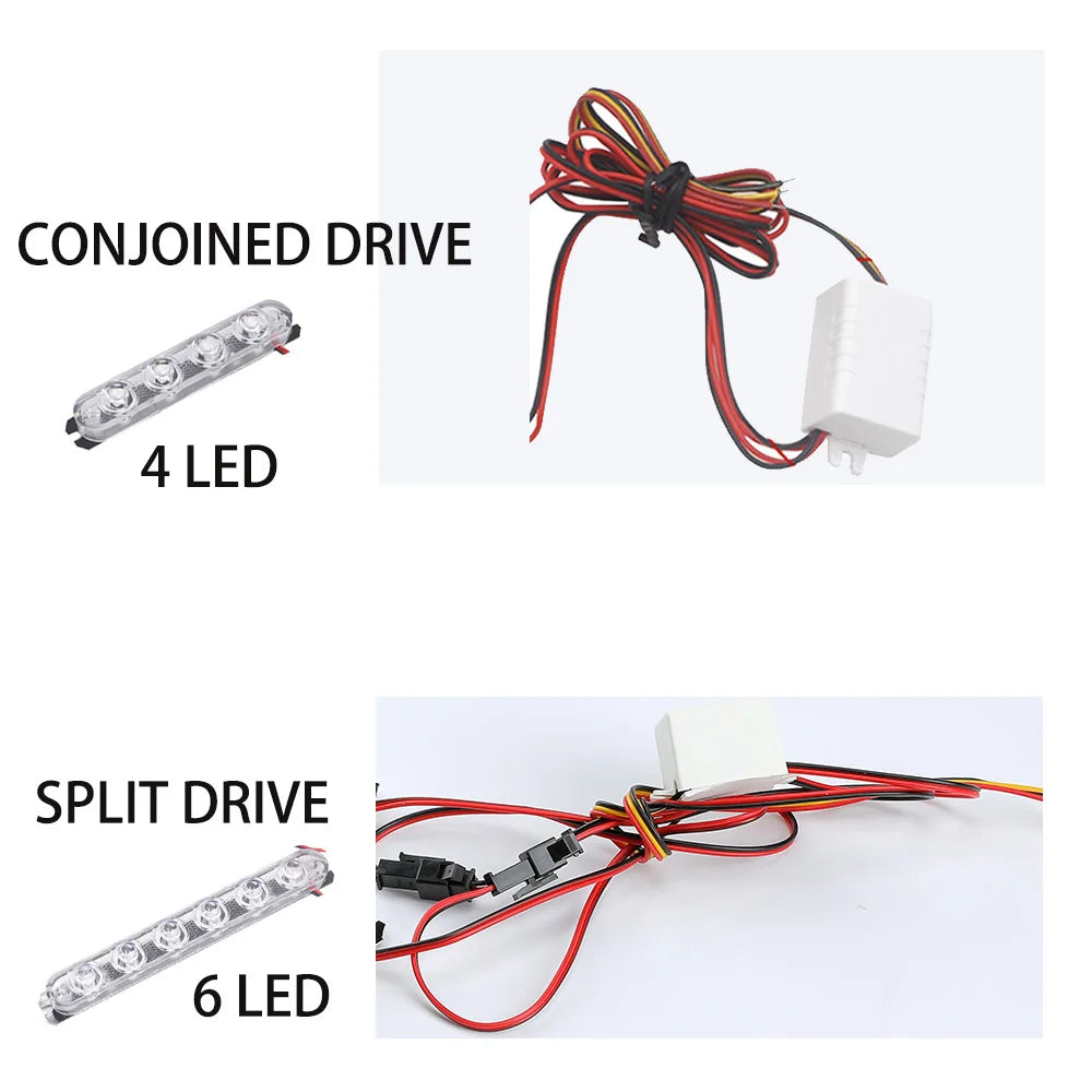 Warning Strobe Bar 12V Amber Flashing Beacon Stroboscope