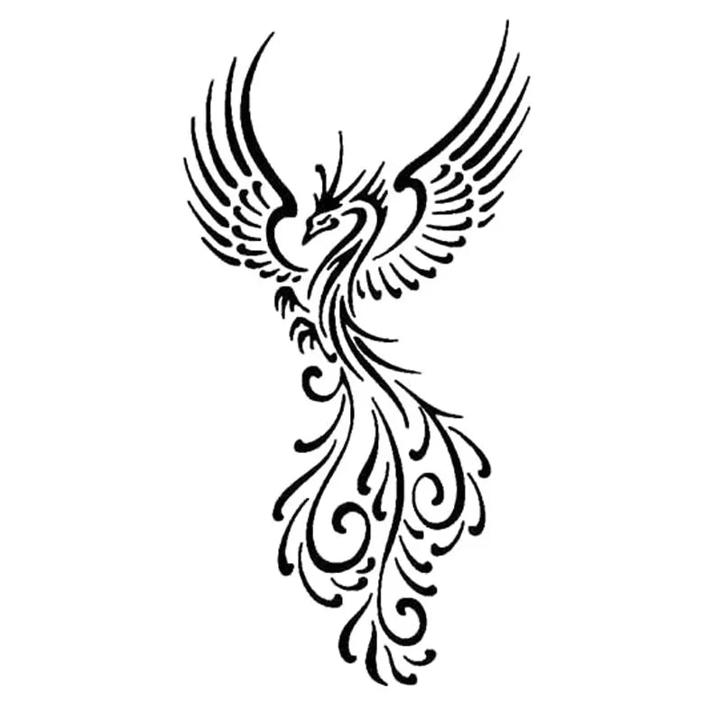 Sticker Phoenix Pattern Caravan Supplies Anime Stickers Exterior