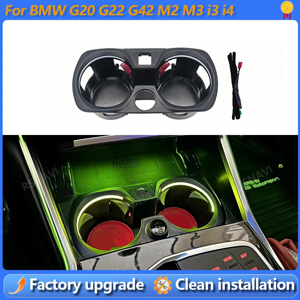 For BMW G20 G22 G80 G82 Colors Cup Holder Ambient G42 M2 M3 M4 I3
