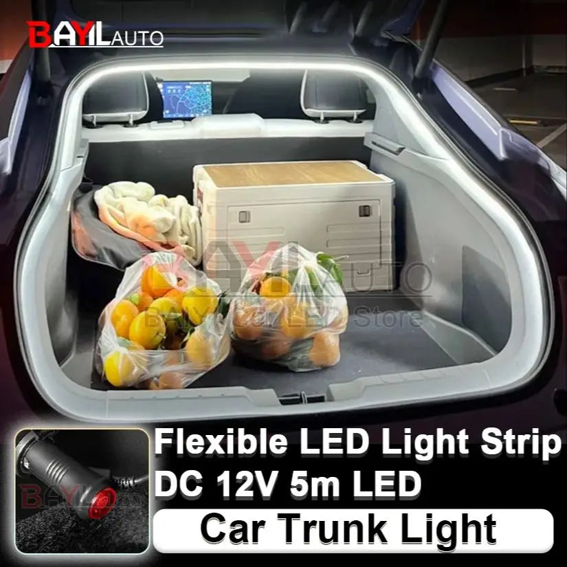 Trunk Modified Ambient Lighting 12V 5M Flexible Strip Atmosphere