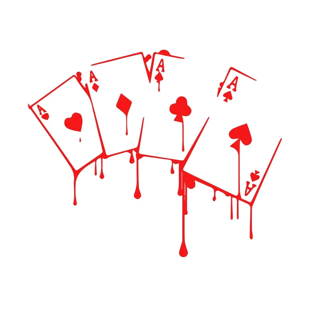 Interesting Casino Poker Games Sticker Motorcycle 15.6cm 12.7cm