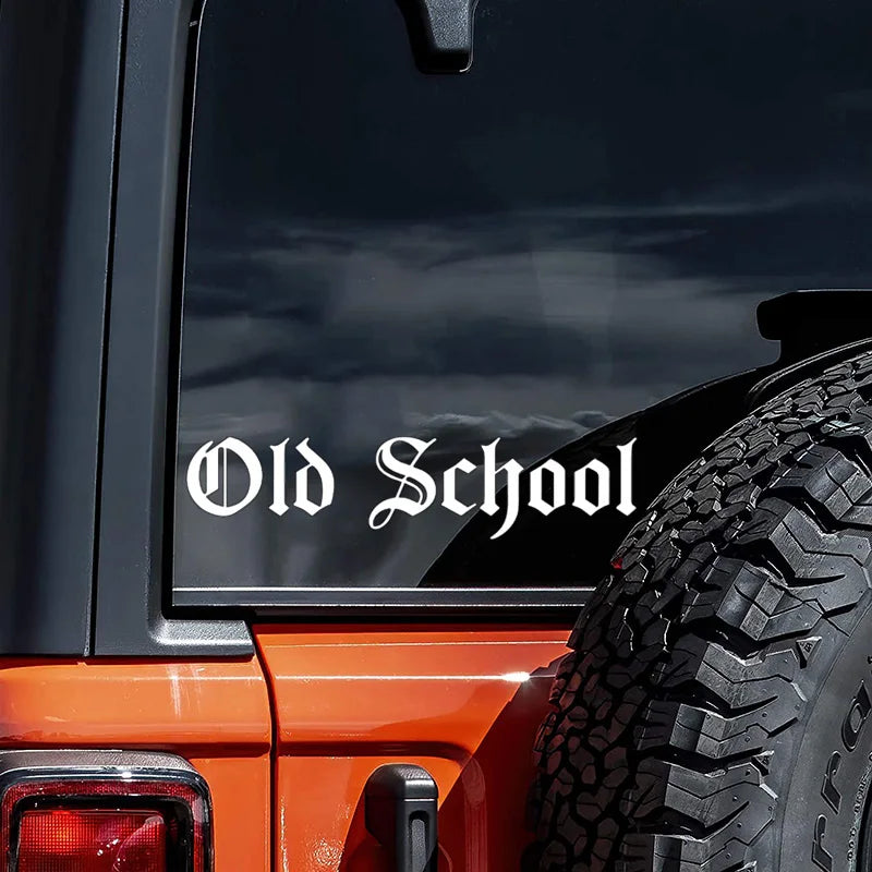 For Bumper Rear Windshield 20x4.5cm Old School Adhesive Decal