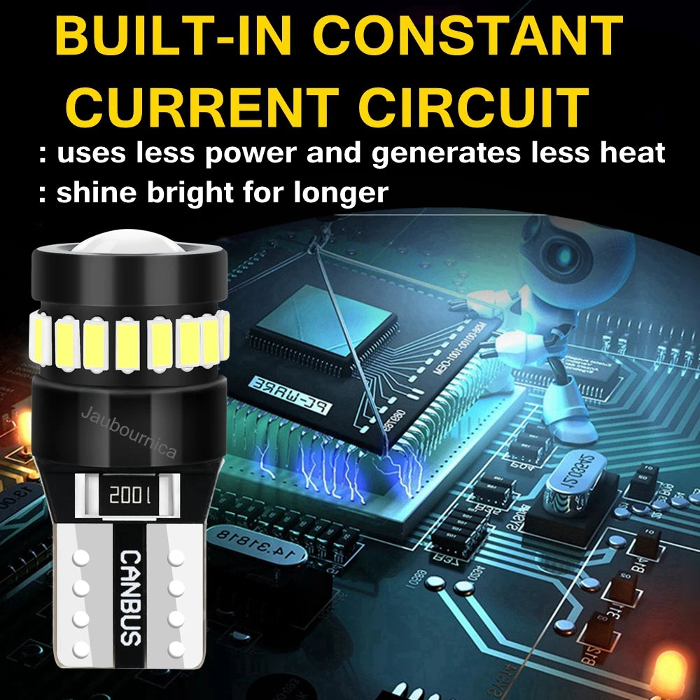2PCS T10 Bulbs W5W Super Bright Parking Bulb Canbus