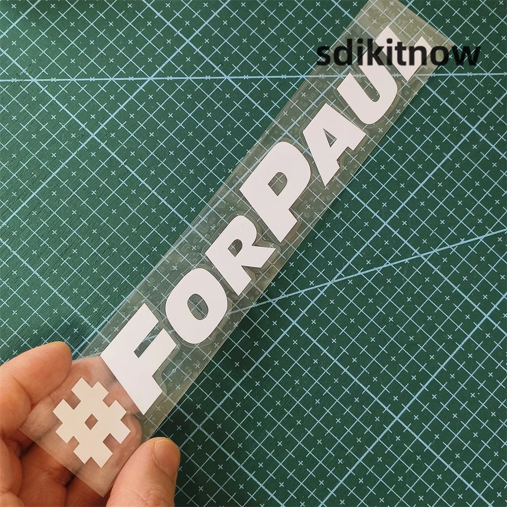 Ad Custom Text Sticker France English Chinese Japanese Character