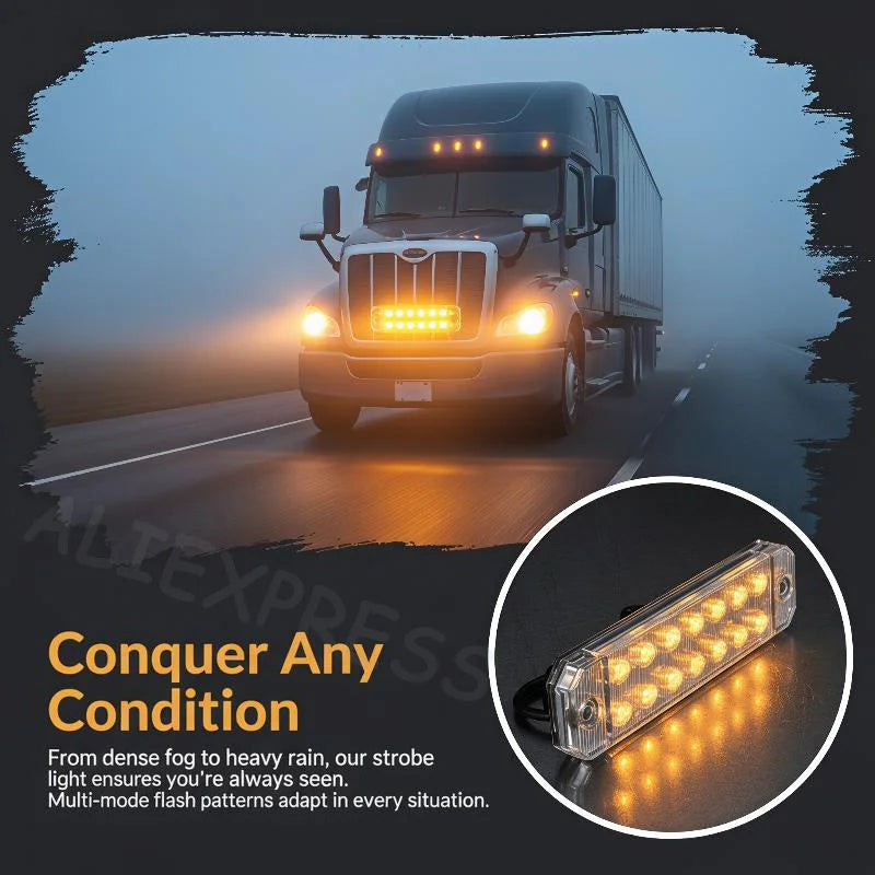1PCS 12-35v Truck Side Marker Double Row 12 Smd