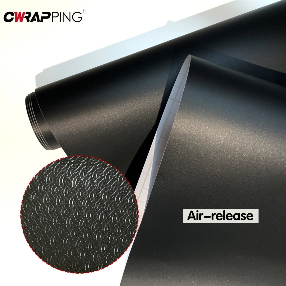 For Custom Fit Matte Black Wrap 145x300cm Film Covering Roof