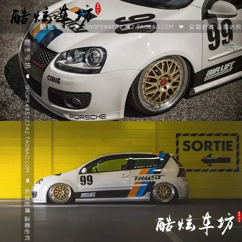 For Volkswagen Polo Golf7 Gti Golf8 Vinyl Stickers Body Side