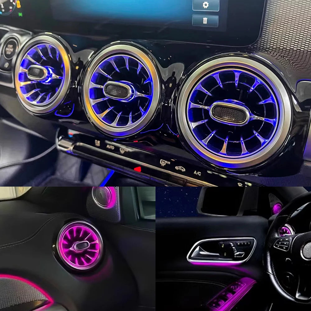 For Benz W176 W117 W156 X156 A Cla Gla 12 Color Ambient Turbine