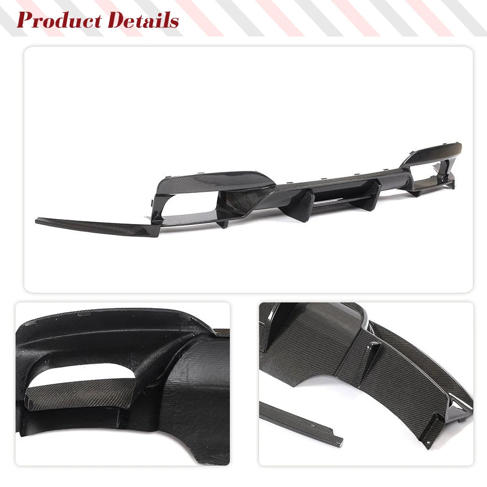 For BMW 6 Series F06 F12 Gloss Black Rear Bumper Diffuser