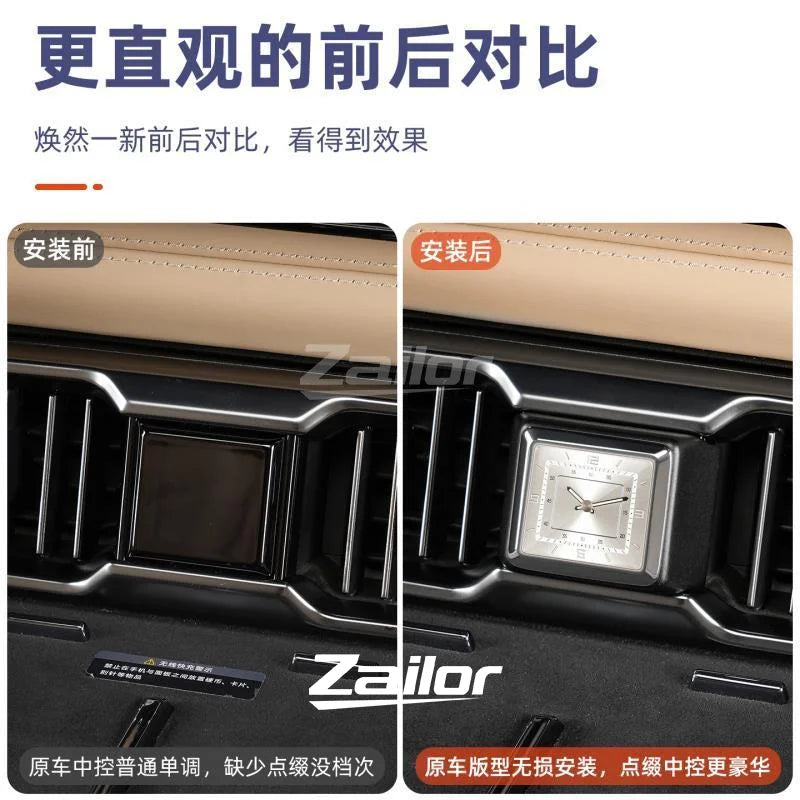 For BYD Leopard 8 Denza B8 Central Console Quartz Clock Air Vent