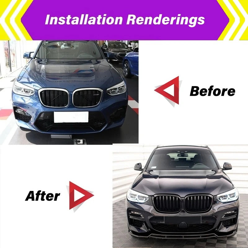 For BMW X3 G01 X4 G02 Front Bumper Lip Splitter M40I 2017 2021 M