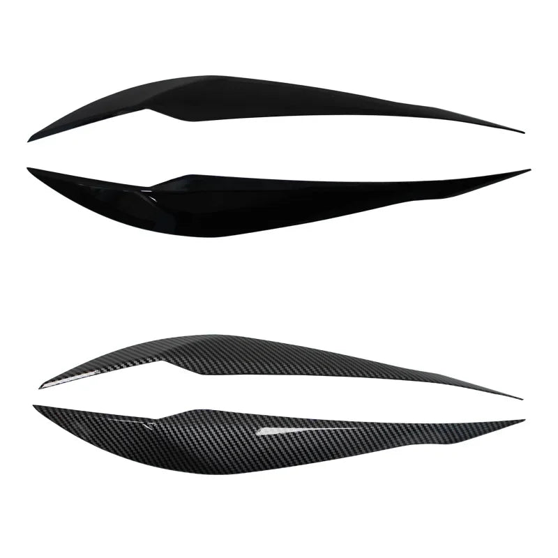For BMW 3 Series F30 F35 2PCS ABS Gloss Evil Headlight Eyebrows