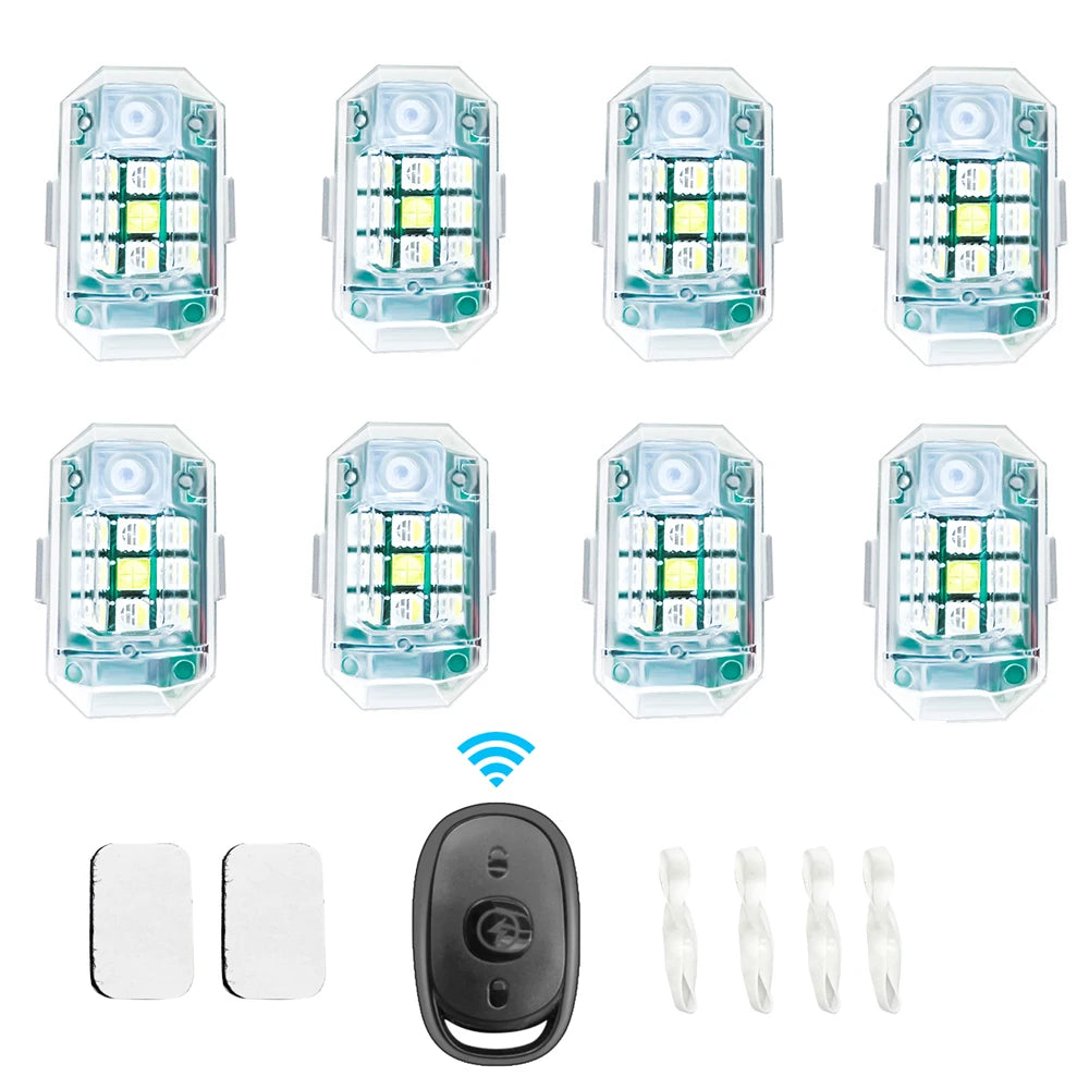 Motorcycle Scooter Warning Flash Waterproof 2.4g Wireless Remote