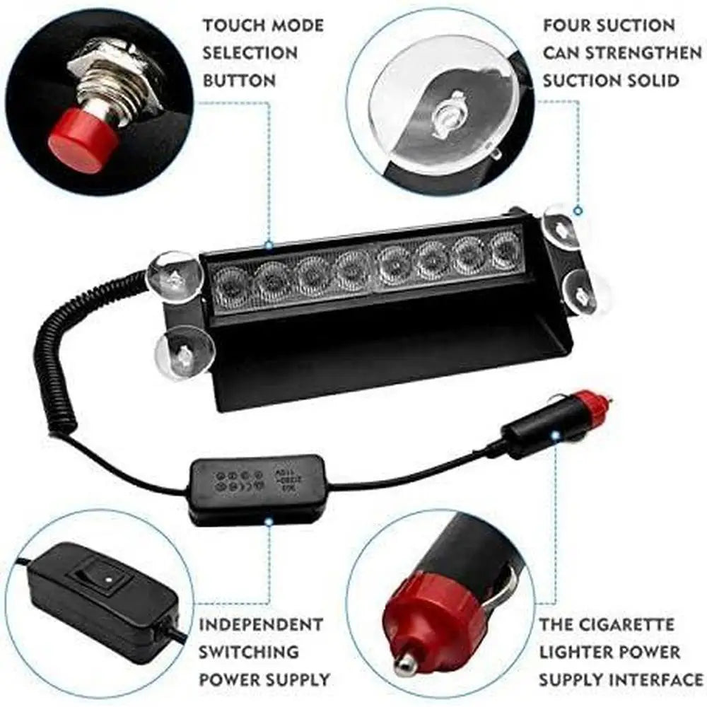 For Trailers 12V Blue Emergency Strobe Flash Warning Trucks Vans