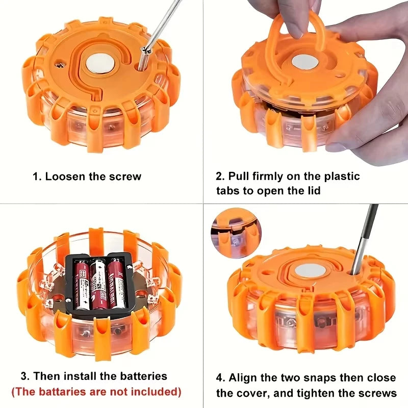 Magnetic Strobe Warning Portable Road Rescue Safety Flashing