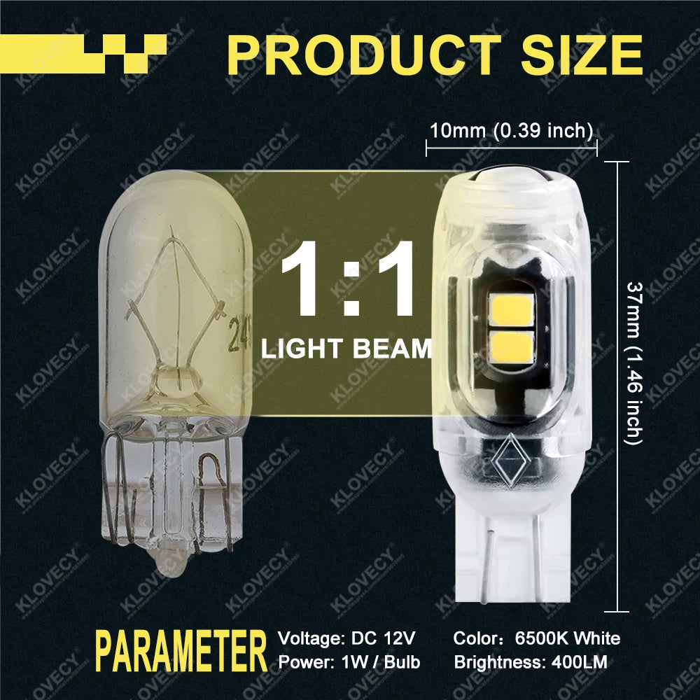 T10 W5W Bulb Canbus Strobe Flash 12V 2835-5smd Interior