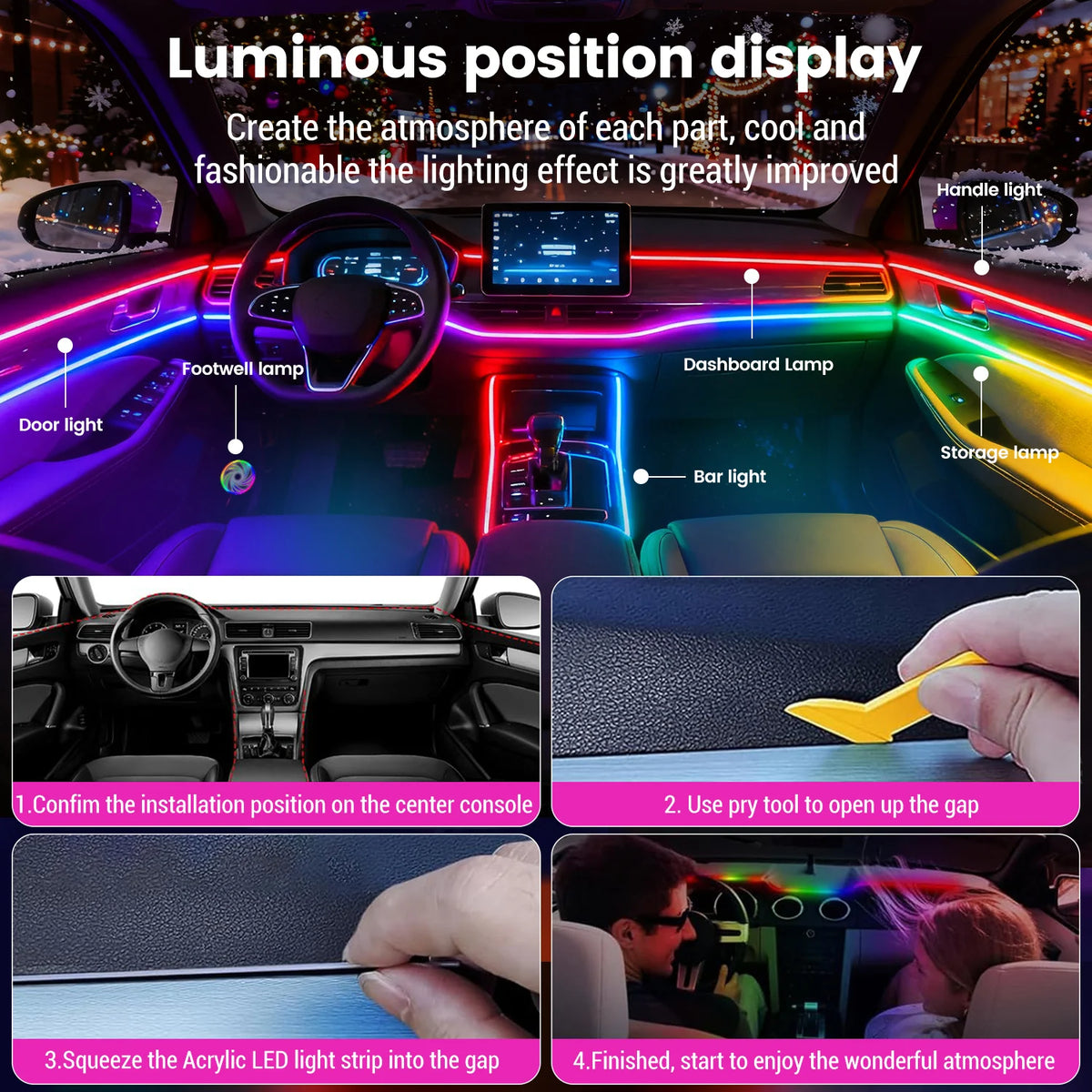 22-in-1 593 Leds Fiber Optic Atmosphere Music Sync Dynamic