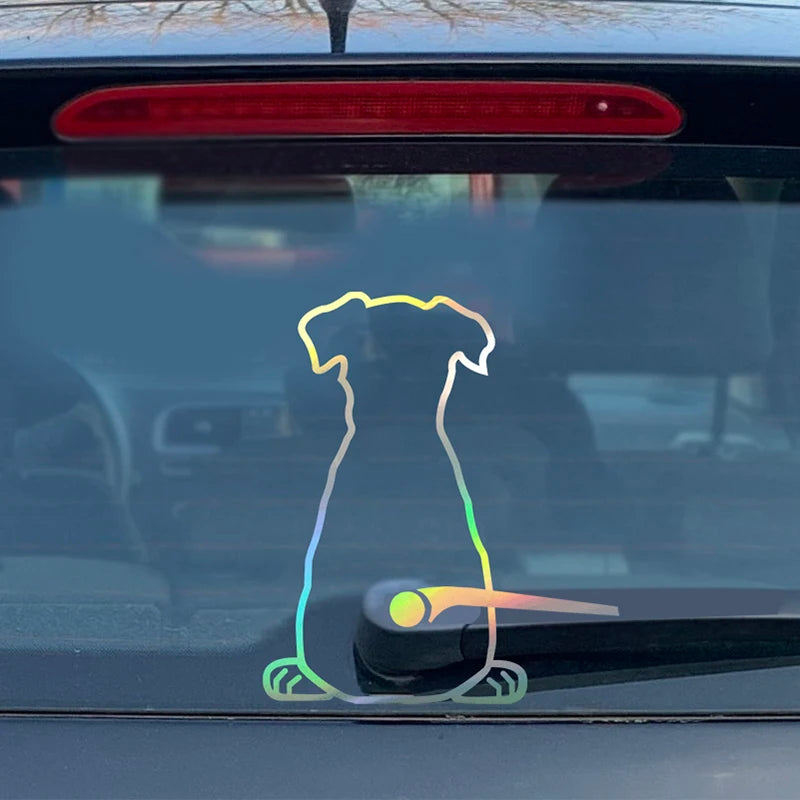 Puppy Dog Rear Windshield Wiper Decor Decals Animal Cat