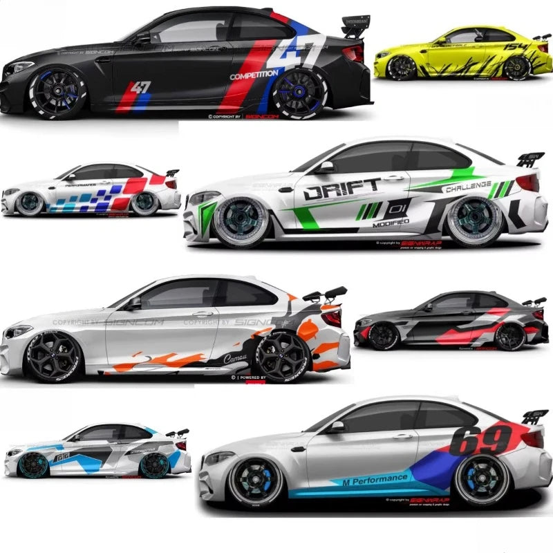 For BMW 3 4 5 Series Vinyl Stickers Body Sporty Customized