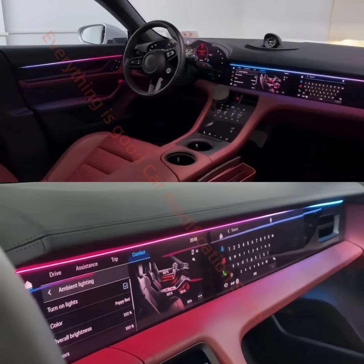 For Porsche Taycan 2019-2024 LED Atmosphere Ambient Interior