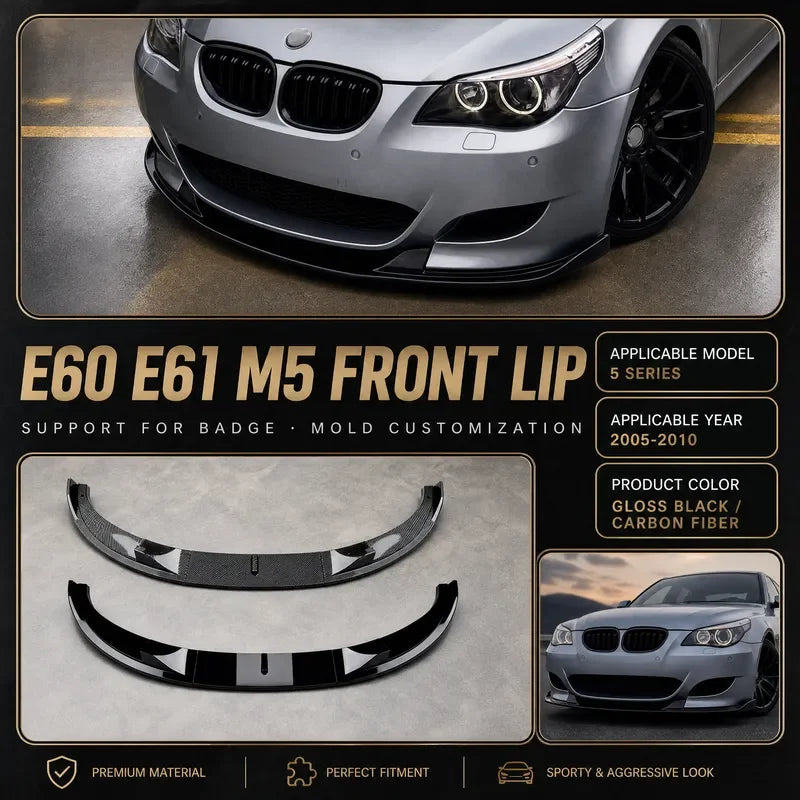 For BMW 5 Series E60 E61 M5 2005-2010 Front Lip Bumper Spoiler