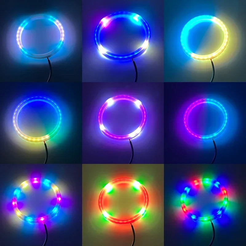 12V 24V Motorcycle RGB Angel Eyes Halo Rings Turn