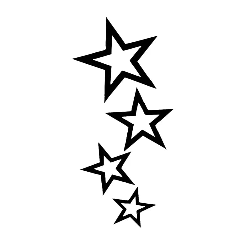 12x24cm Stars Sticker Vinyl Decal Waterproof Stickers On Truck