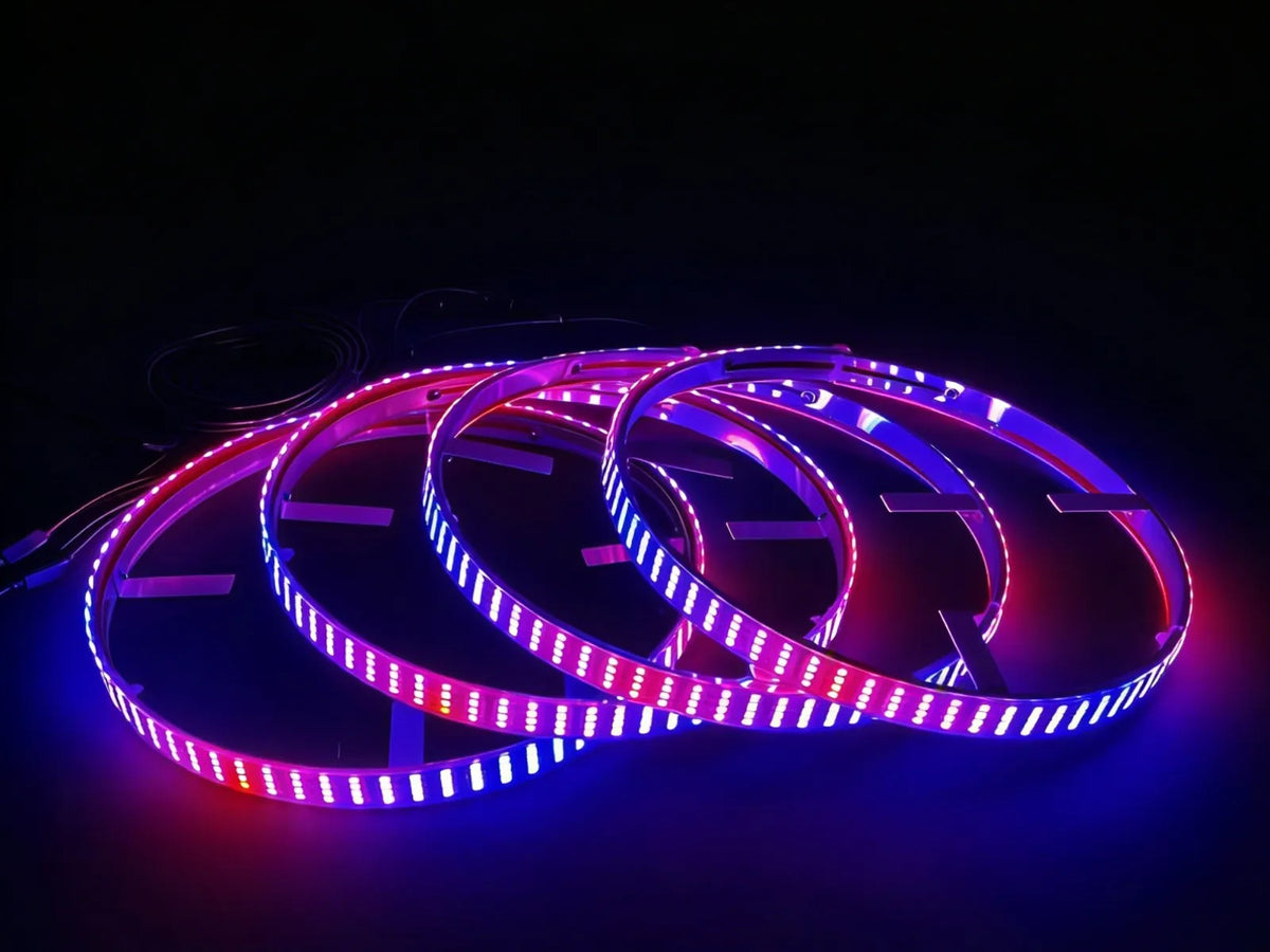 4PCS 17.5inch RGB Quad Row Chasing Wheel Ring IP68