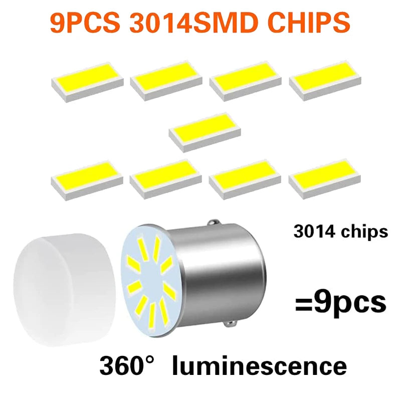 P21W ba15s 1156 bay15d 1157 Bulb 12V 600LM 6500K