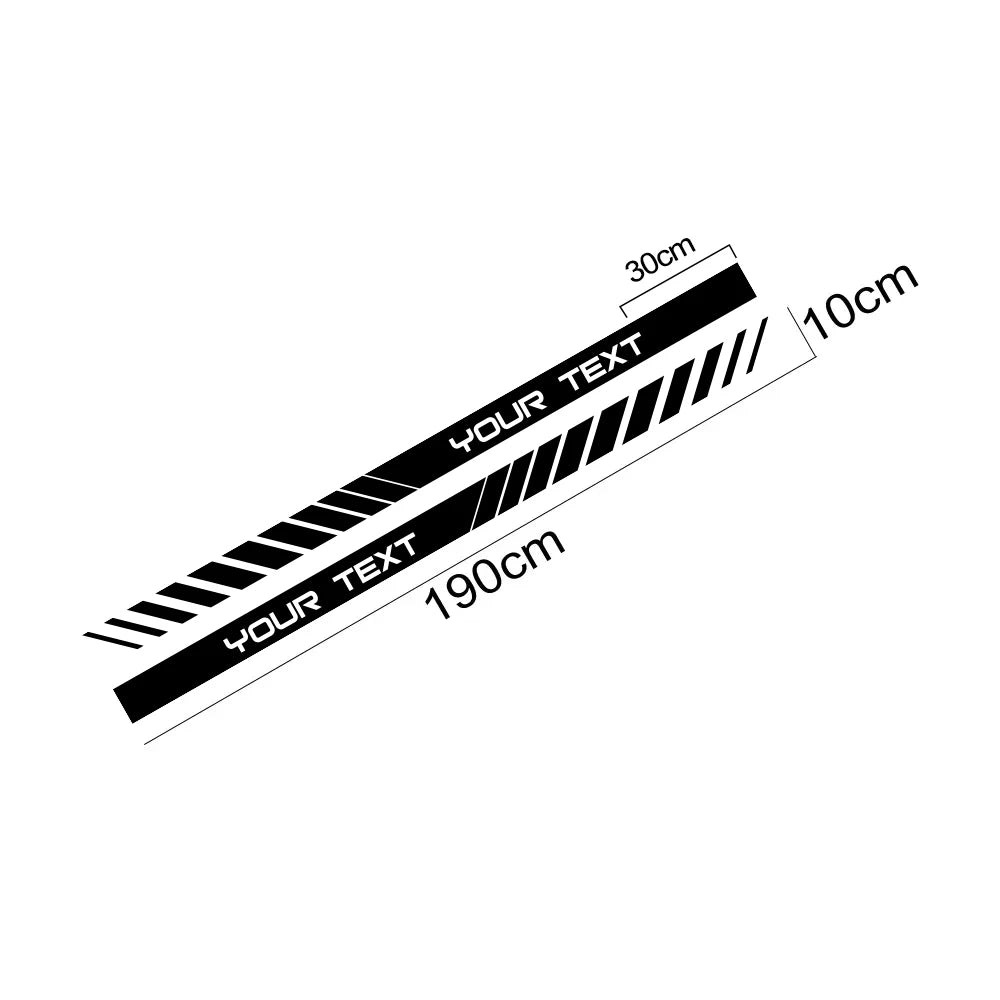 Sticker Graphics Stripes Custom Text Decor Decal Vinyl Customized